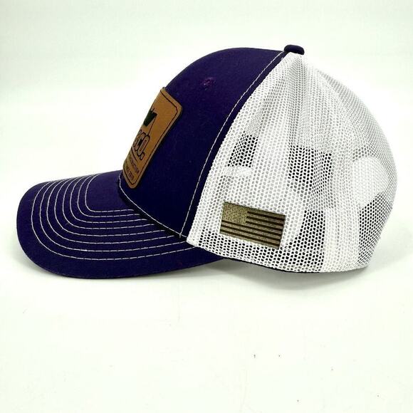 NV Caps NWoT Purple W/White Mesh Trucker Cap SnapBack “Wirtz & Co” Business Logo - Picture 4 of 8